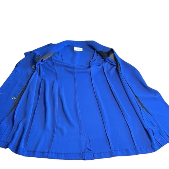 Vintage dress,Blue coat dress,midi,double breasted,embroidered, 80s, flattering - Picture 13 of 13